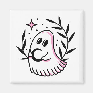 Ghost-Logo-Magnet Rosa und Schwarz Magnet
