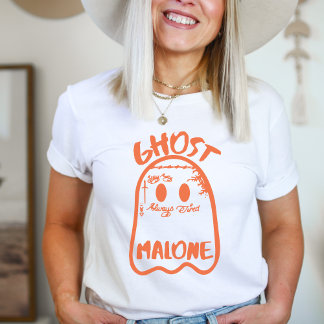 Ghost Malone Pun T - Shirt - Fall + Halloween Appa
