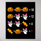 Ghost Mathematics Mathematics Halloween Niedlicher Poster (Vorne)
