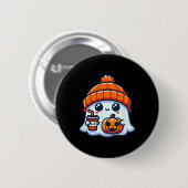Ghost Mens Halloween Button (Vorne & Hinten)