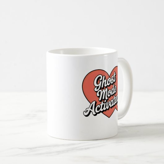 Ghost Mode Activated | Humor Relationship Silence  Kaffeetasse (VorderseiteRechts)