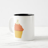 Ghost Modern Pumpkin Zuckerguss Cupcake Halloween Zweifarbige Tasse (Vorderseite Links)