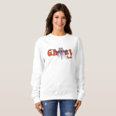 Ghost-Modus Creepy Halloween Typografie Sweatshirt (Vorne ganz)