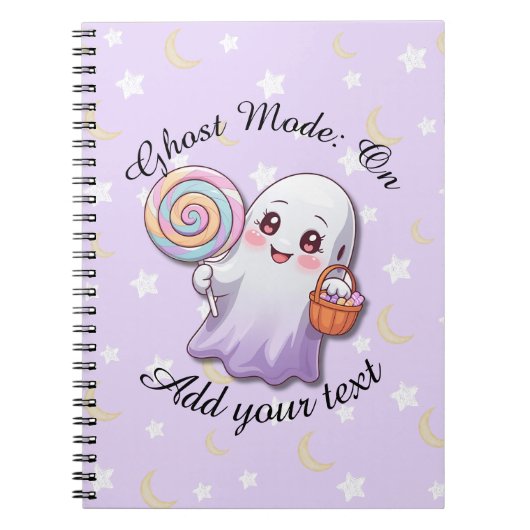 Ghost-Modus: Ein - Halloween-Ghost-Notebook Notizblock (Vorderseite)