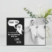 Ghost Monster Vielen Dank Karte mit Foto (Stehend Vorderseite)