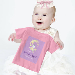 Ghost Moon Spooky Ein Halloween 1. Geburtstag Baby T-shirt