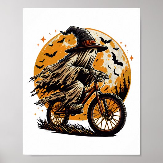 Ghost Mountain Biking Halloween Grusel-Kostümfahrt Poster (Vorne)