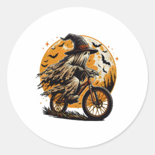 Ghost Mountain Biking Halloween Grusel Kostümfahrt Runder Aufkleber