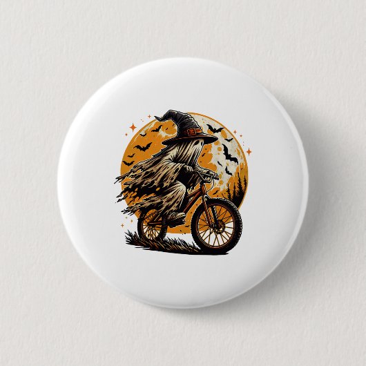 Ghost Mountain Biking Halloween Gruselkostümfahrt Button (Vorderseite)