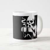 Ghost Mug Art Design – Spooky Cute Halloween Jumbo-Tasse (Vorderseite Rechts)