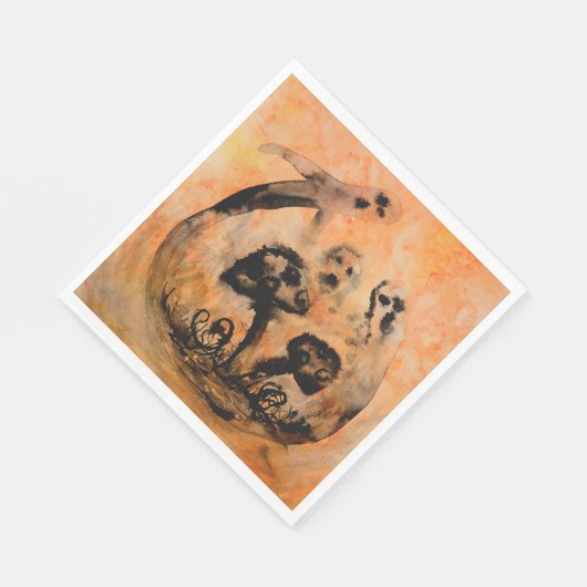 Ghost Mushrooms Paper Napkins Serviette (Ecke)