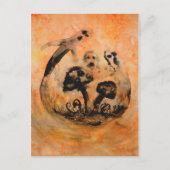 Ghost Mushrooms Postcard Postkarte (Vorderseite)