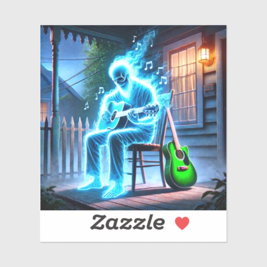 Ghost Musician Aufkleber (Blatt)