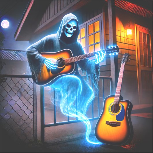 Ghost Musician Aufkleber (Vorderseite)