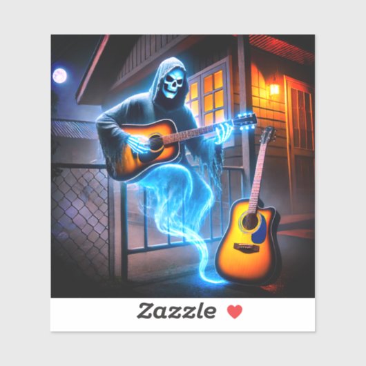 Ghost Musician Aufkleber (Blatt)