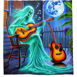 Ghost Musician Duschvorhang