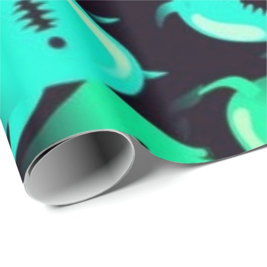 Ghost-Muster Geschenkpapier (Rolleneckpunkt)