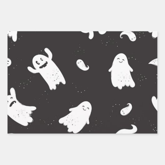 Ghost-Muster Geschenkpapier Set (Vorderseite 2)