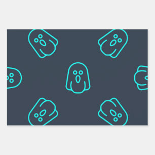 Ghost-Muster Geschenkpapier Set
