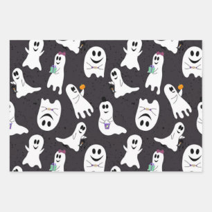 Ghost-Muster Geschenkpapier Set