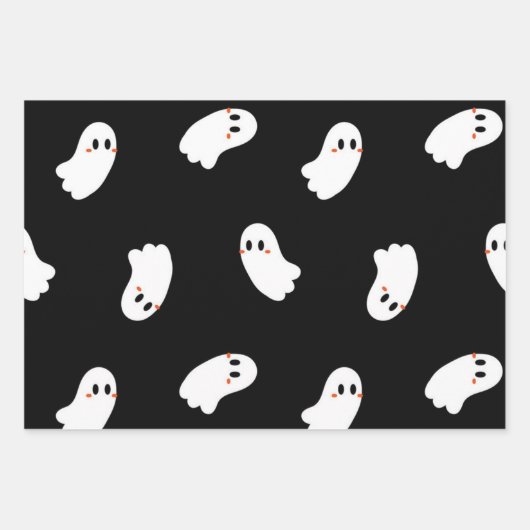 Ghost-Muster Geschenkpapier Set (Vorderseite)