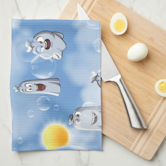 Ghost-Muster Geschirrtuch (Viertel Falte)