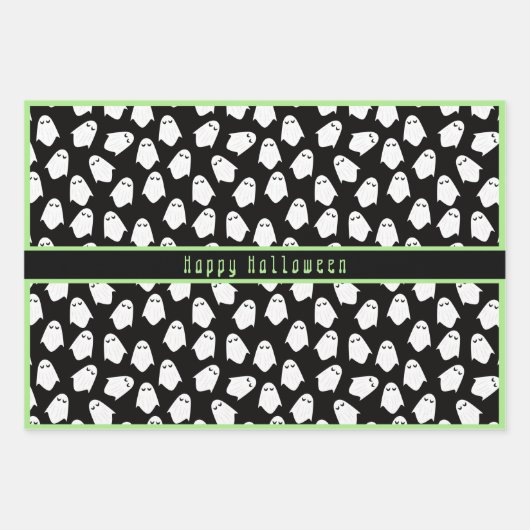 Ghost-Muster glückliche Halloween-benutzerdefinier Geschenkpapier Set (Vorderseite 2)