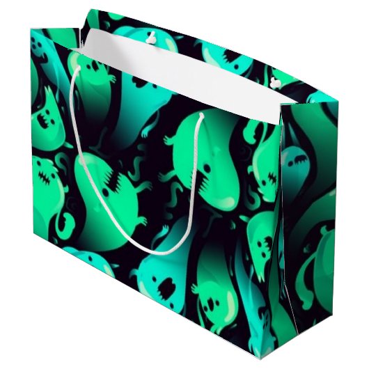 Ghost-Muster Große Geschenktüte (Rückseite Schrägansicht)