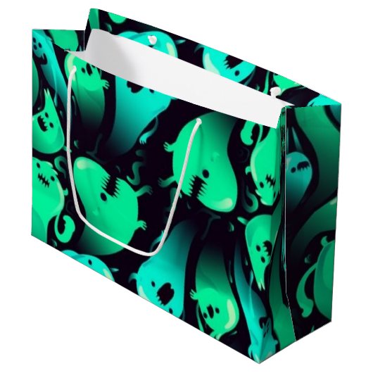 Ghost-Muster Große Geschenktüte (Vorderseite Schrägansicht)