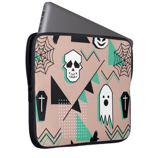 Ghost-Muster,Halbween Theme nahtlose Muster mit Laptopschutzhülle (Vorne Rechts)