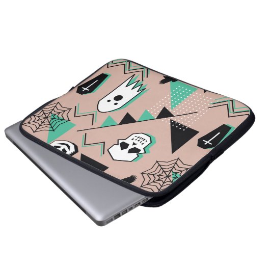 Ghost-Muster,Halbween Theme nahtlose Muster mit Laptopschutzhülle (Vorne Knopf)