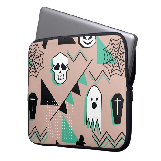 Ghost-Muster,Halbween Theme nahtlose Muster mit Laptopschutzhülle (Vorderseite Links)