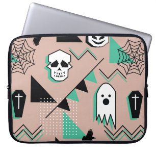 Ghost-Muster,Halbween Theme nahtlose Muster mit Laptopschutzhülle