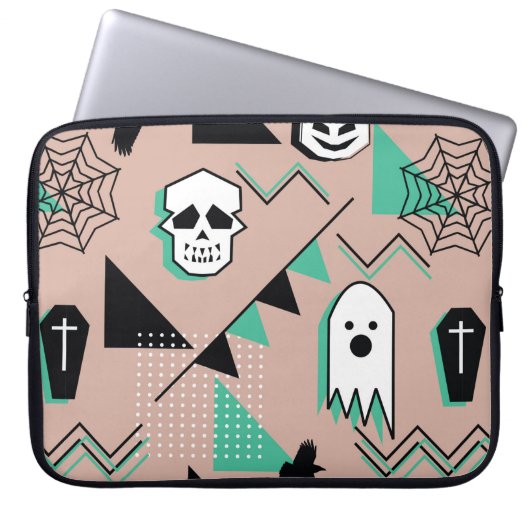 Ghost-Muster,Halbween Theme nahtlose Muster mit Laptopschutzhülle (Vorderseite)