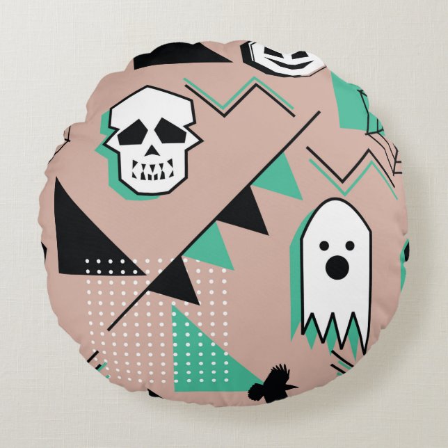 Ghost-Muster,Halbween Theme nahtlose Muster mit Rundes Kissen (Vorderseite)