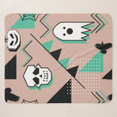 Ghost-Muster,Halbween Theme nahtlose Muster mit Sherpadecke (Vorderseite (Horizontal))