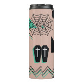 Ghost-Muster,Halbween Theme nahtlose Muster mit Thermosbecher (Rückseite)