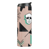 Ghost-Muster,Halbween Theme nahtlose Muster mit Thermosbecher (Nach links gedreht)