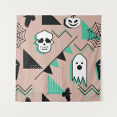 Ghost-Muster,Halbween Theme nahtlose Muster mit Wandteppich (Vorderseite)