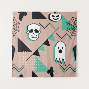 Ghost-Muster,Halbween Theme nahtlose Muster mit Wandteppich