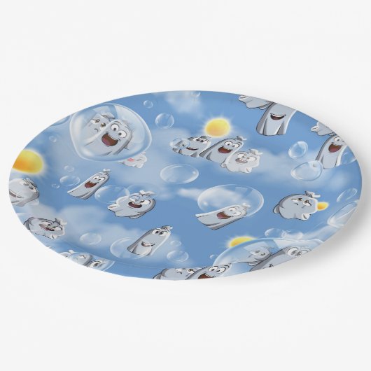 Ghost-Muster Pappteller (Schrägansicht)