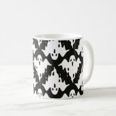 Ghost nahtloses Muster Halloween spooky Vintag fl Kaffeetasse (VorderseiteRechts)
