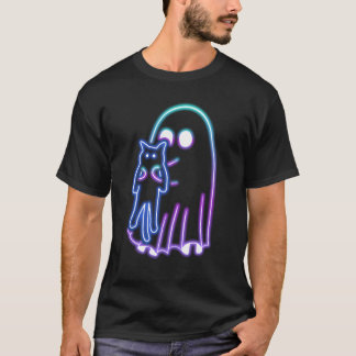 GHOST NEHMEN CAT NEON HALLOWEN EIN T-Shirt