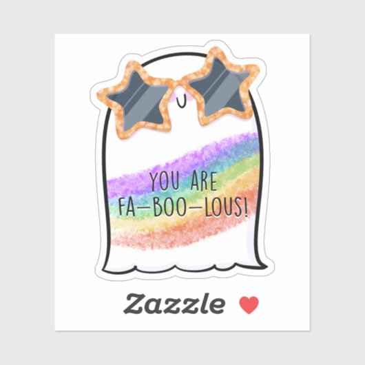 Ghost Niedlich Halloween Art Herbstsaison Aufkleber (Blatt)