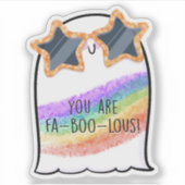 Ghost Niedlich Halloween Art Herbstsaison Aufkleber (Vorderseite)