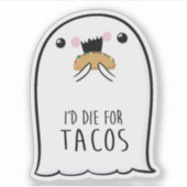 Ghost Niedlich Halloween Art Herbstsaison Aufkleber (Vorderseite)