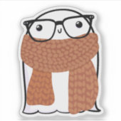 Ghost Niedlich Halloween Art Herbstsaison Aufkleber (Vorderseite)