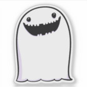 Ghost Niedlich Halloween Art Herbstsaison Aufkleber (Vorderseite)
