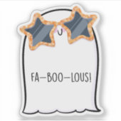 Ghost Niedlich Halloween Art Herbstsaison Aufkleber (Vorderseite)