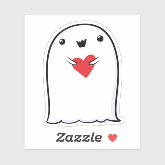 Ghost Niedlich Halloween Art Herbstsaison Aufkleber (Blatt)